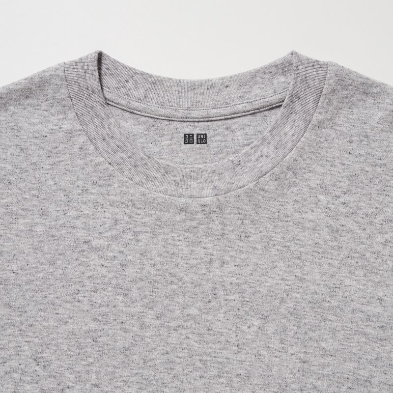 Camiseta Uniqlo Soft Brushed Crew Neck Long-sleeve Hombre Gris | 4574543