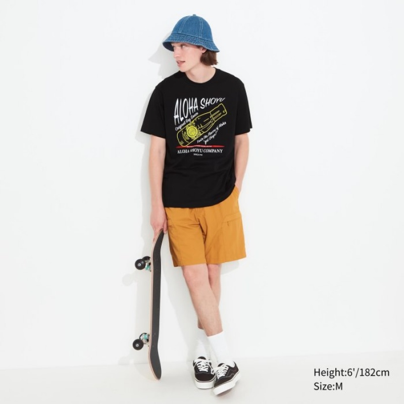 Camiseta Uniqlo The Brands Hawaii UT Short-Sleeve Aloha Shoyu Mujer Negras | 5942405