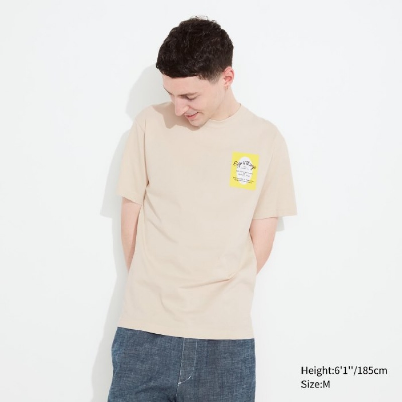 Camiseta Uniqlo The Brands Hawaii UT Short-Sleeve Eggs 'n Things Mujer Beige | 5215930
