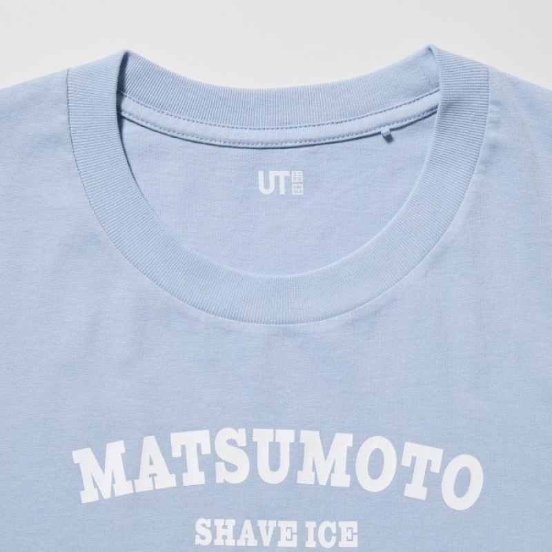 Camiseta Uniqlo The Brands Hawaii UT Short-Sleeve Matsumoto Shave Ice Mujer Azules | 2732374