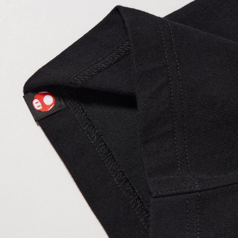 Camiseta Uniqlo The Super Mario Bros. Movie Ut Short Sleeve Graphic Hombre Negras | 9684158