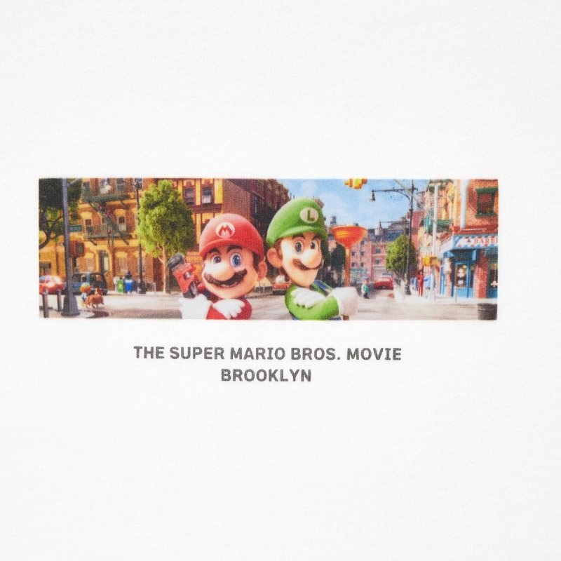 Camiseta Uniqlo The Super Mario Bros. Movie Ut Short Sleeve Graphic Hombre Blancas | 9923410