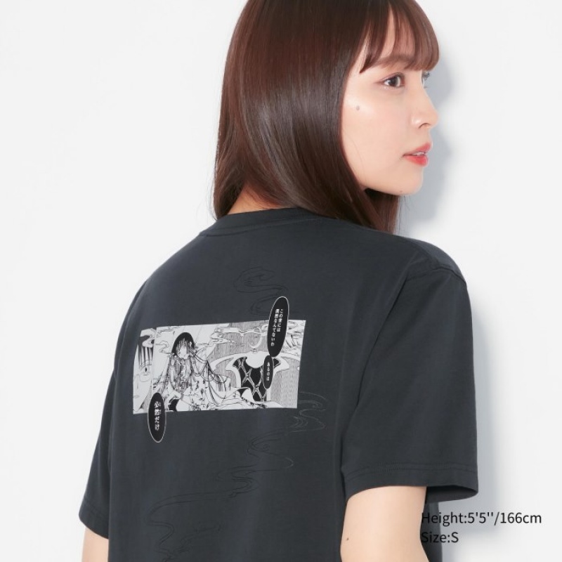 Camiseta Uniqlo The World of CLAMP UT Short Sleeve Mujer Gris | 2502818