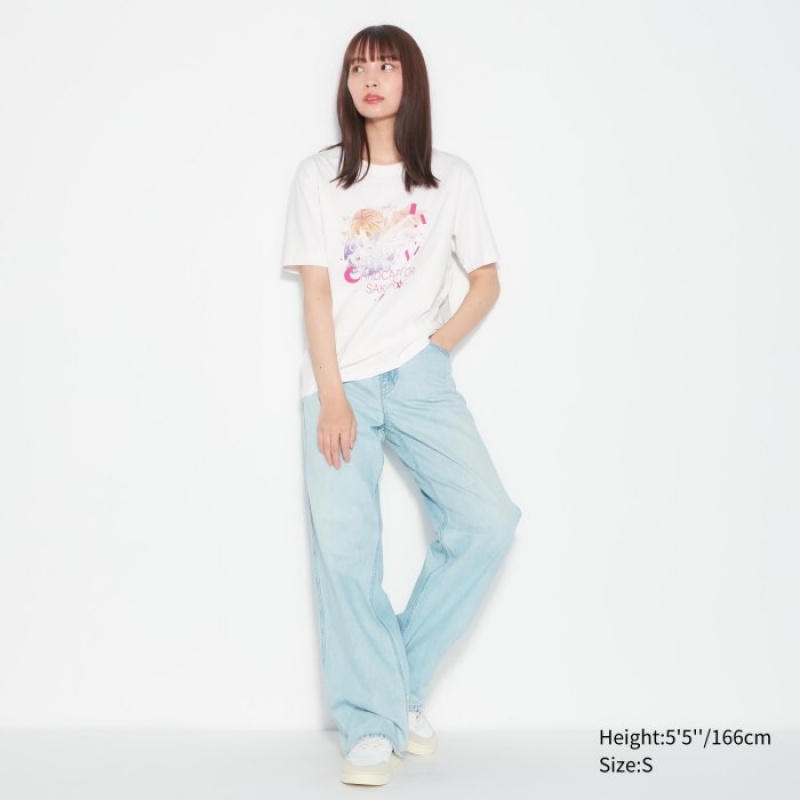Camiseta Uniqlo The World of CLAMP UT Short Sleeve Mujer Blancas | 8383027