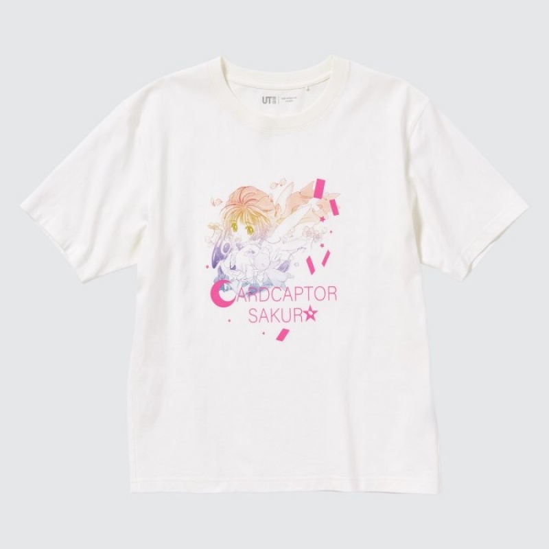 Camiseta Uniqlo The World of CLAMP UT Short Sleeve Mujer Blancas | 8383027