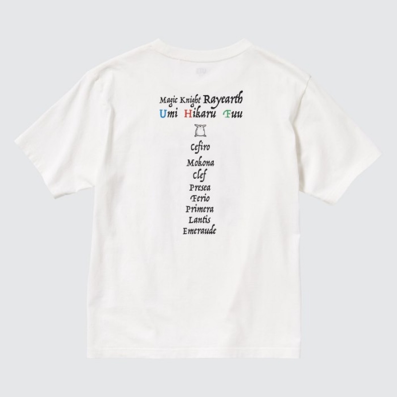 Camiseta Uniqlo The World of CLAMP UT Short Sleeve Mujer Blancas | 9961147