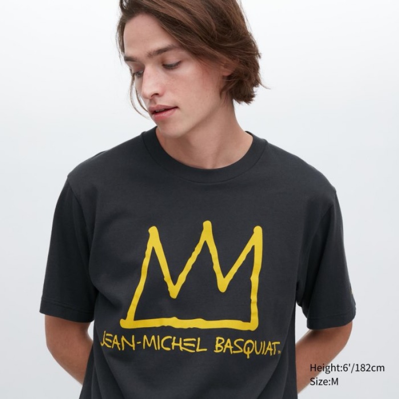 Camiseta Uniqlo UT Archive UT Short Sleeve Jean-Michel Basquiat Mujer Gris | 6225488