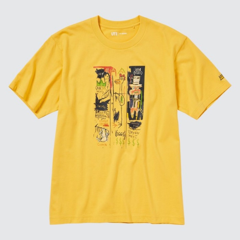 Camiseta Uniqlo UT Archive UT Short Sleeve Jean-Michel Basquiat Mujer Amarillo | 4043314