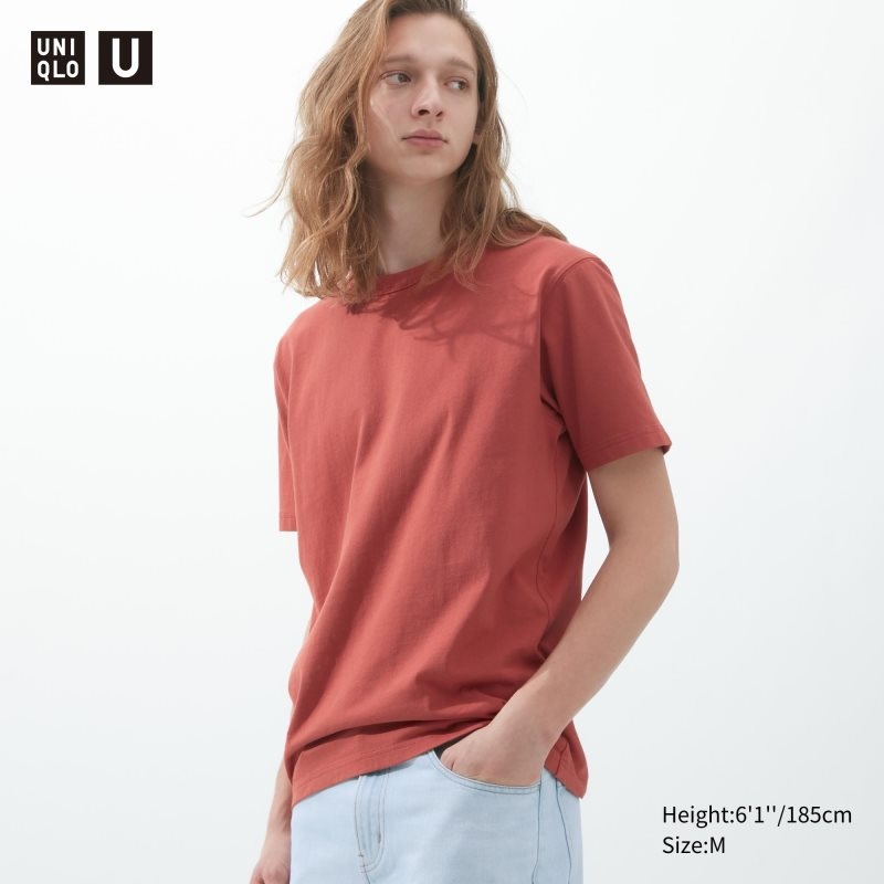 Camiseta Uniqlo U Crew Neck Short-sleeve Hombre Rojas | 8163882