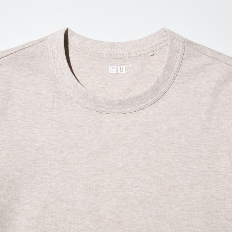 Camiseta Uniqlo U Crew Neck Short-sleeve Mujer Blancas | 615469