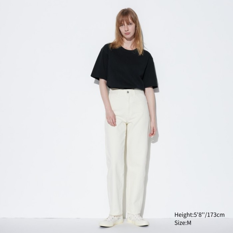 Camiseta Uniqlo U Crew Neck Short-sleeve Mujer Blancas | 5143617