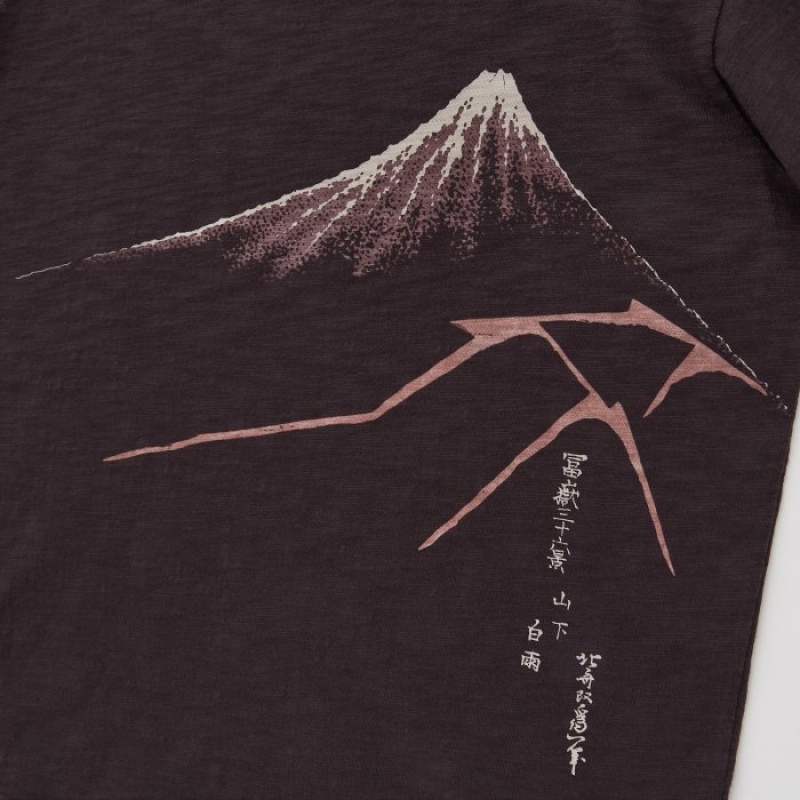 Camiseta Uniqlo Ukiyo-e UT Short-Sleeve Mujer Marrones | 3551427
