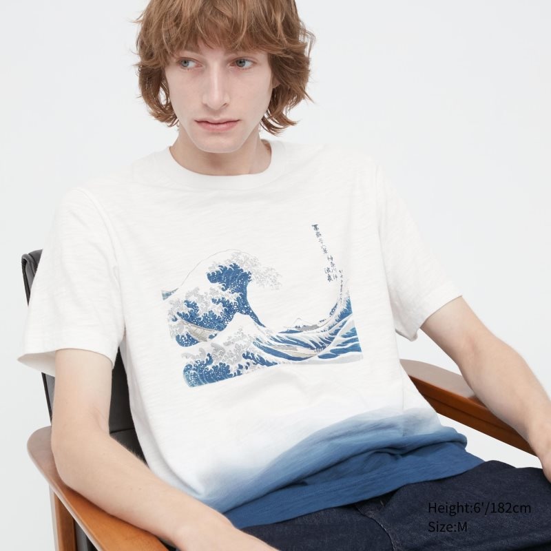 Camiseta Uniqlo Ukiyo-e Ut Short-sleeve Graphic Hombre Blancas | 1953847