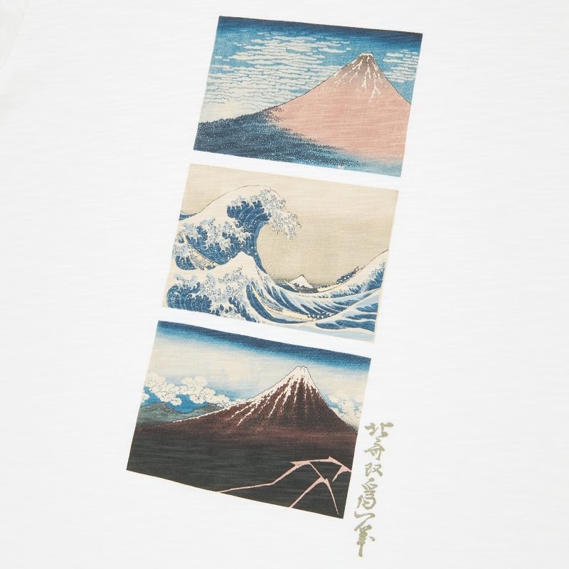Camiseta Uniqlo Ukiyo-e Ut Short-sleeve Graphic Hombre Blancas | 7593606