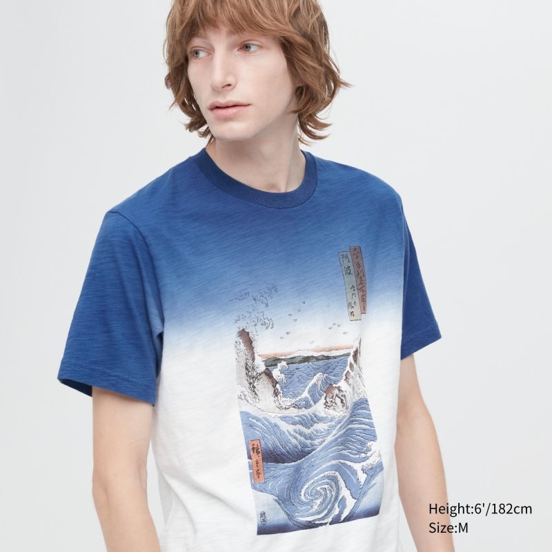 Camiseta Uniqlo Ukiyo-e Ut Short-sleeve Graphic Hombre Azules | 9068234