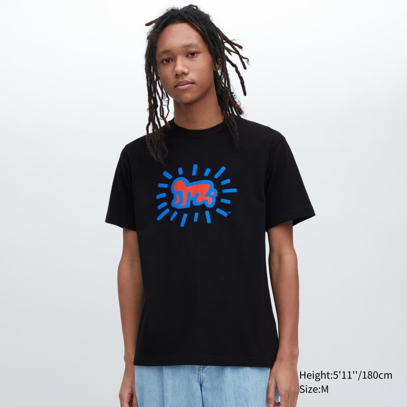 Camiseta Uniqlo Ut Archive Ut Short Sleeve Graphic Keith Haring Hombre Negras | 7273603