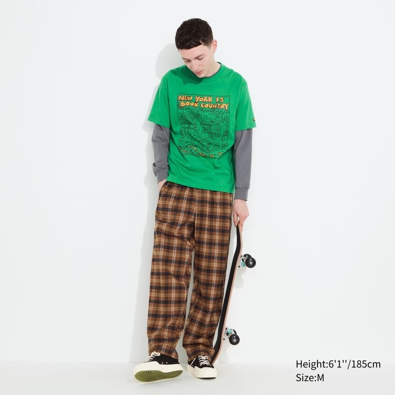 Camiseta Uniqlo Ut Archive Ut Short Sleeve Graphic Keith Haring Hombre Verde | 2825576