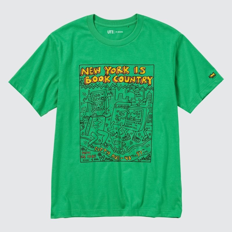 Camiseta Uniqlo Ut Archive Ut Short Sleeve Graphic Keith Haring Hombre Verde | 2825576