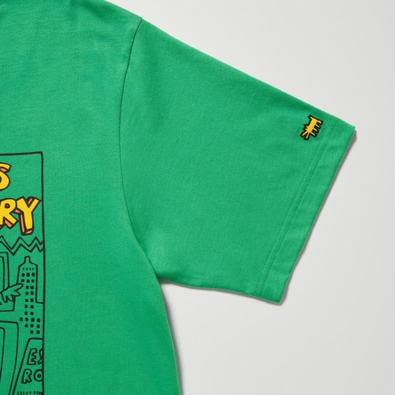 Camiseta Uniqlo Ut Archive Ut Short Sleeve Graphic Keith Haring Hombre Verde | 2825576