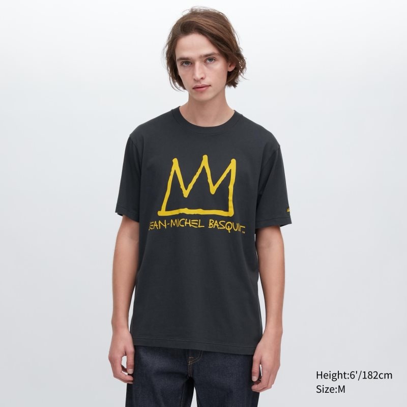 Camiseta Uniqlo Ut Archive Ut Short Sleeve Graphic Jean-michel Basquiat Hombre Gris | 7981122