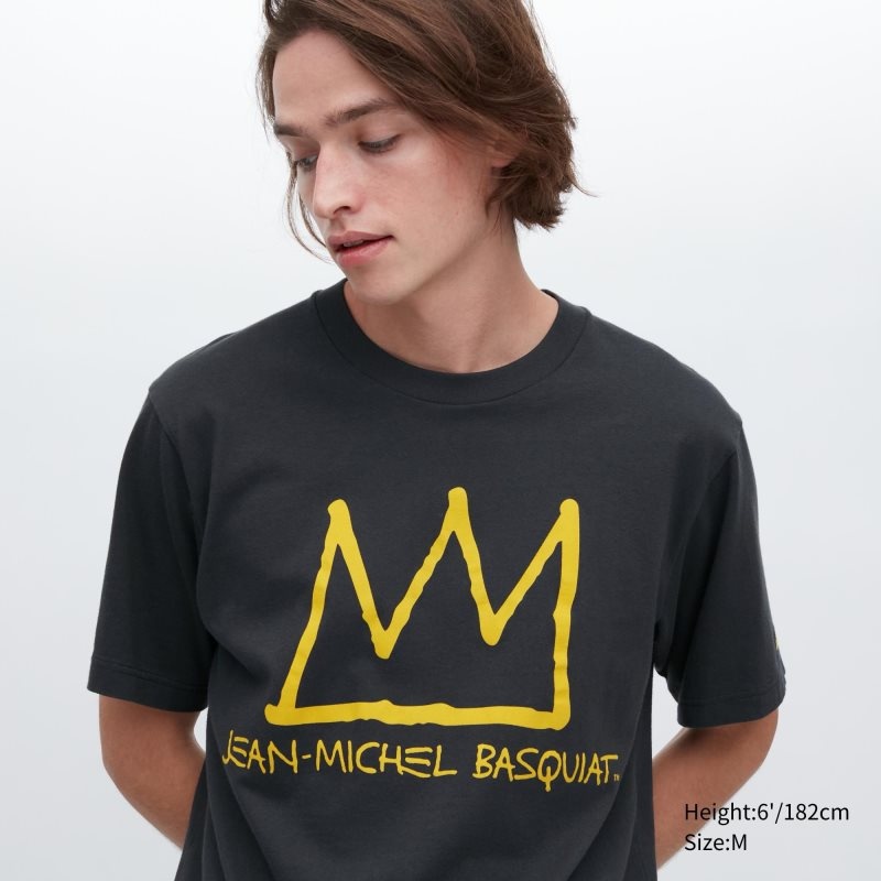 Camiseta Uniqlo Ut Archive Ut Short Sleeve Graphic Jean-michel Basquiat Hombre Gris | 7981122