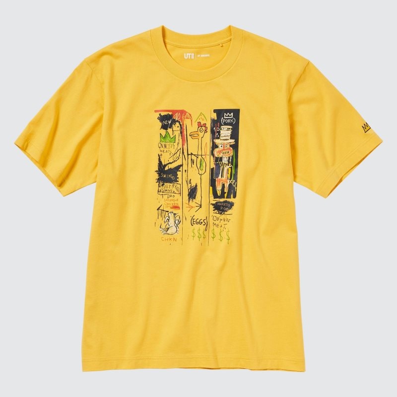 Camiseta Uniqlo Ut Archive Ut Short Sleeve Graphic Jean-michel Basquiat Hombre Amarillo | 1685501