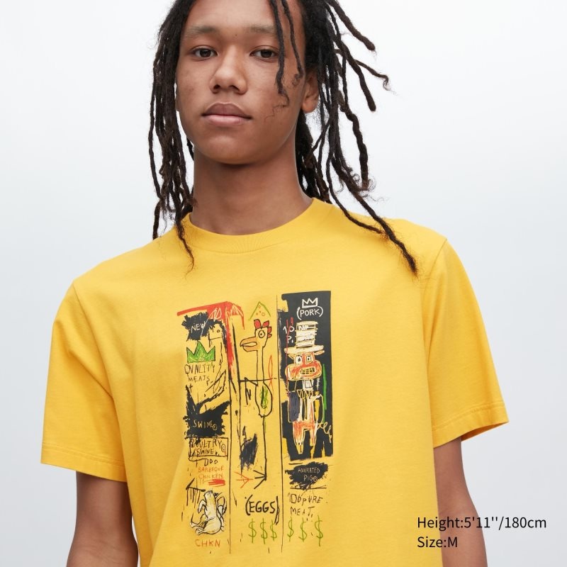 Camiseta Uniqlo Ut Archive Ut Short Sleeve Graphic Jean-michel Basquiat Hombre Amarillo | 1685501