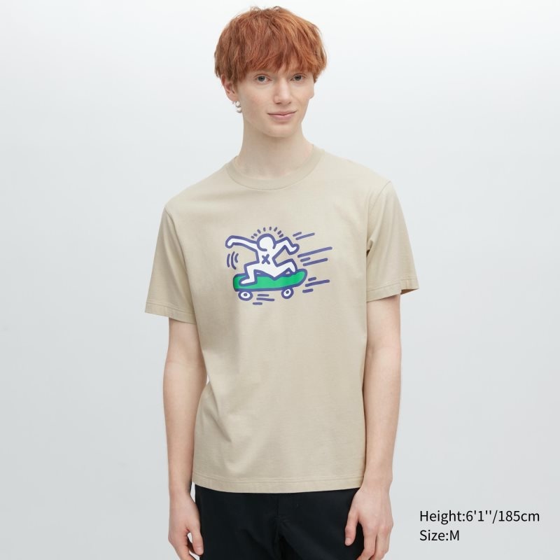 Camiseta Uniqlo Ut Archive Ut Short Sleeve Graphic Keith Haring Hombre Beige | 973852