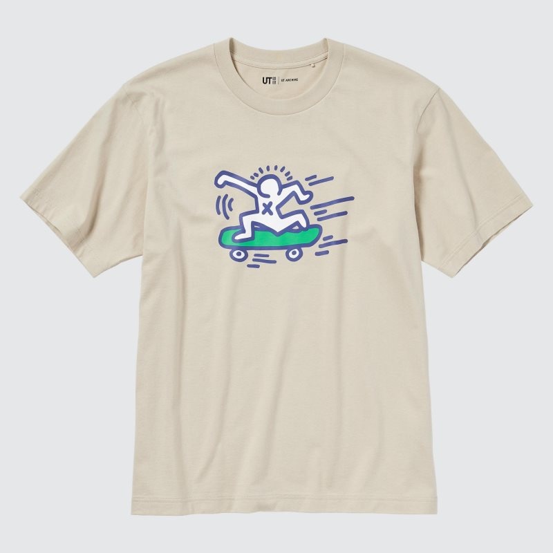 Camiseta Uniqlo Ut Archive Ut Short Sleeve Graphic Keith Haring Hombre Beige | 973852