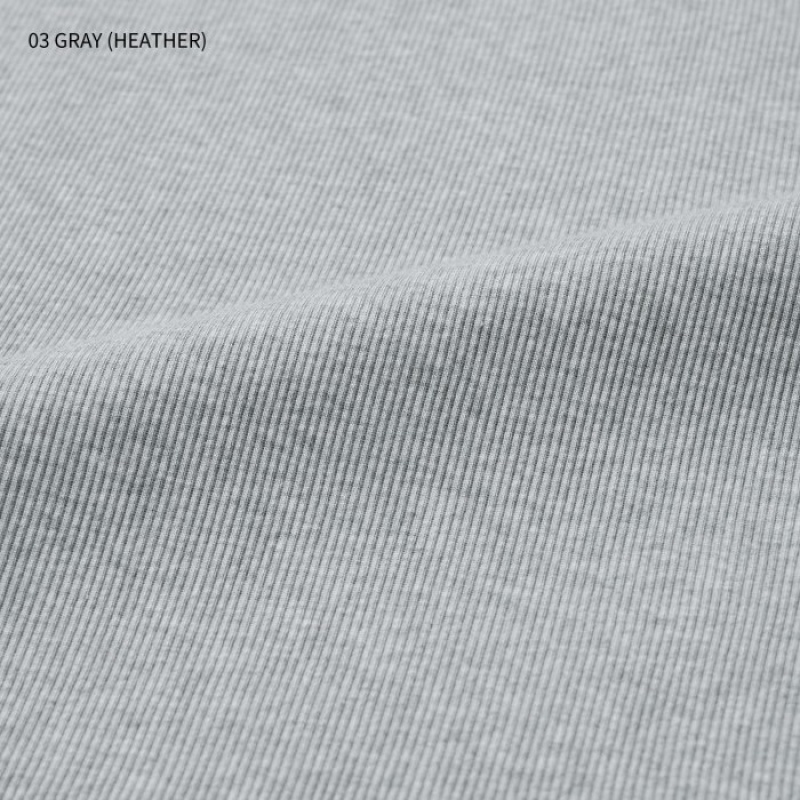 Camiseta sin Manga Uniqlo Dry Color Ribbed Mujer Gris | 869481