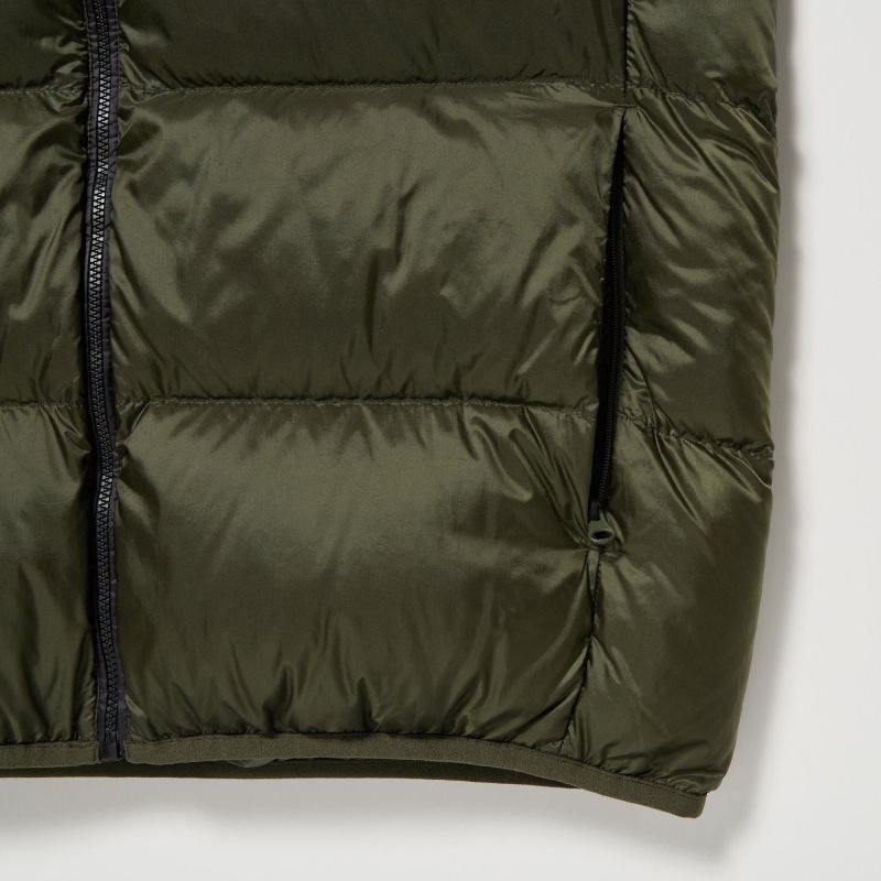 Chaleco Uniqlo Ultra Light Down Color Block Hombre Verde Oliva | 8632962