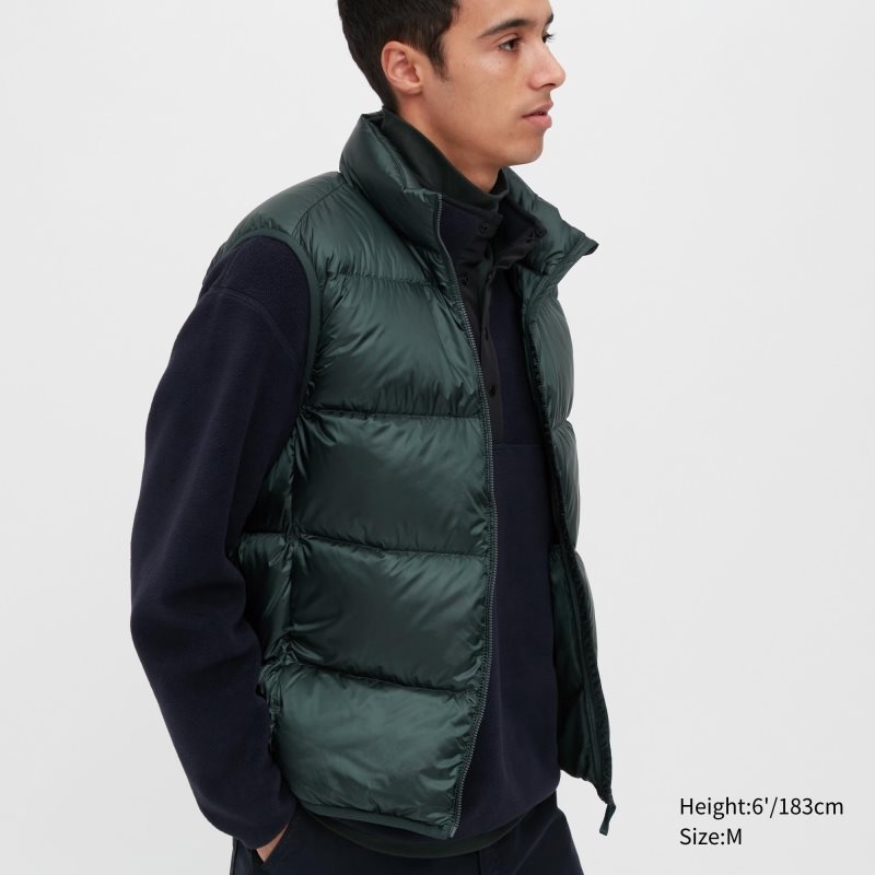 Chaleco Uniqlo Ultra Light Down Wide Quilt Hombre Verde | 510610