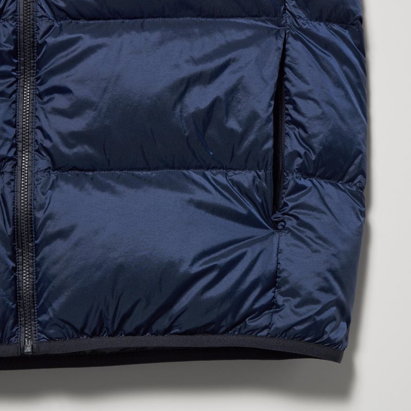 Chaleco Uniqlo Ultra Light Down Wide Quilt Color Block Hombre Marrones | 5378670