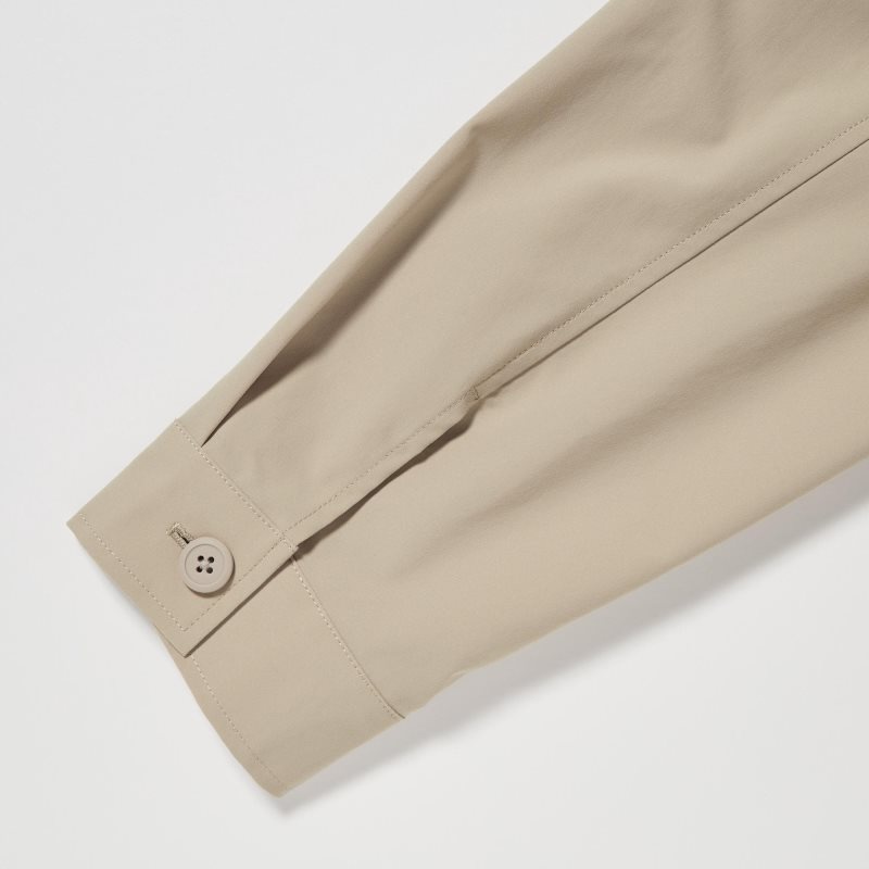 Chaquetas Uniqlo Airsense Shirt Ultra Light Shirt Hombre Beige | 2343673