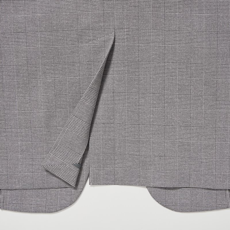 Chaquetas Uniqlo Airsense Wool Like Glen Check Ultra Light Hombre Gris | 3738501