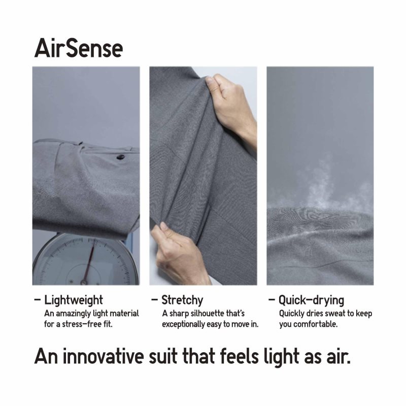 Chaquetas Uniqlo Airsense Wool Like Ultra Light Hombre Negras | 866625