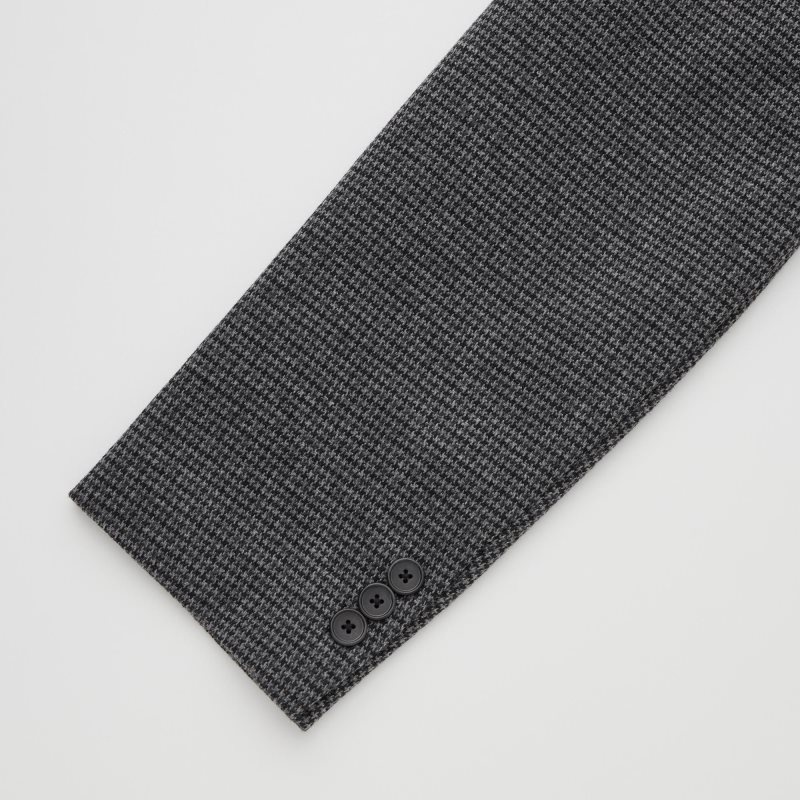 Chaquetas Uniqlo Comfort Houndstooth Hombre Gris | 4003524