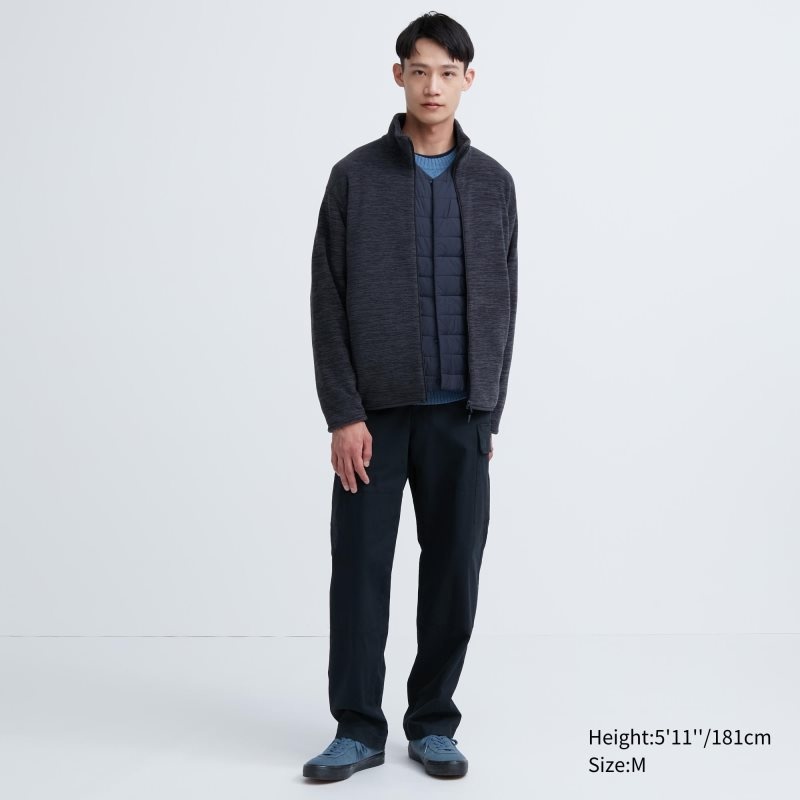 Chaquetas Uniqlo Fleece Full-zip Long Sleeve Hombre Azules | 1757658
