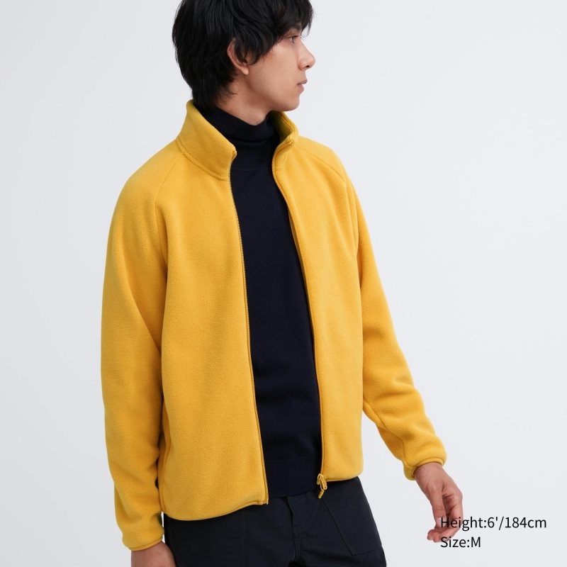 Chaquetas Uniqlo Fleece Long-sleeve Full-zip Hombre Amarillo | 7083099