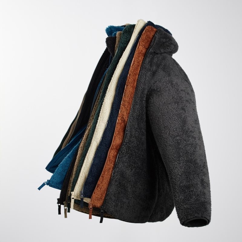 Chaquetas Uniqlo Fluffy Yarn Fleece Full-Zip Hombre Marrones | 6982578
