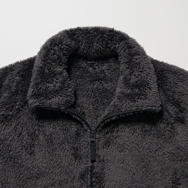 Chaquetas Uniqlo Fluffy Yarn Fleece Full-Zip Hombre Gris | 7727806