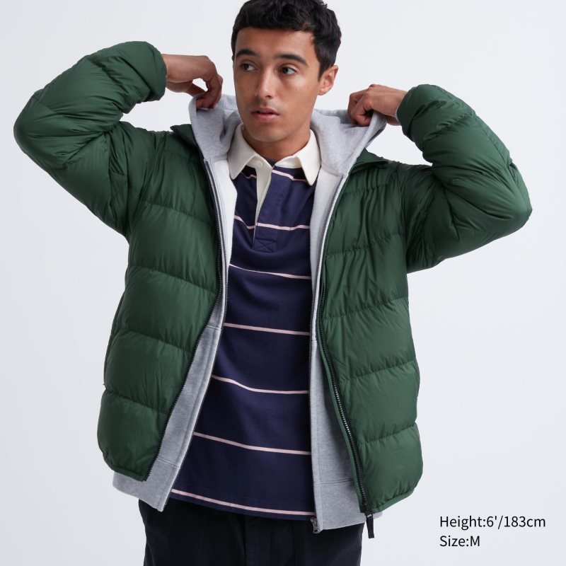 Chaquetas Uniqlo Ultra Light Down 3d Cut Wide Quilt Hombre Verde | 8567956