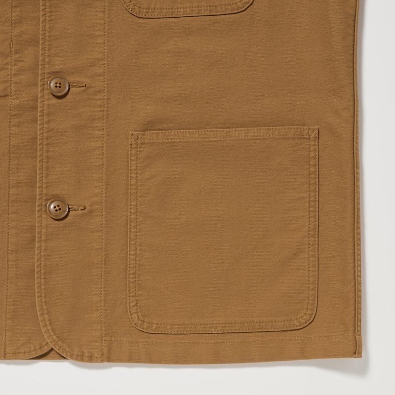 Chaquetas Uniqlo Utility Hombre Marrones | 3145503