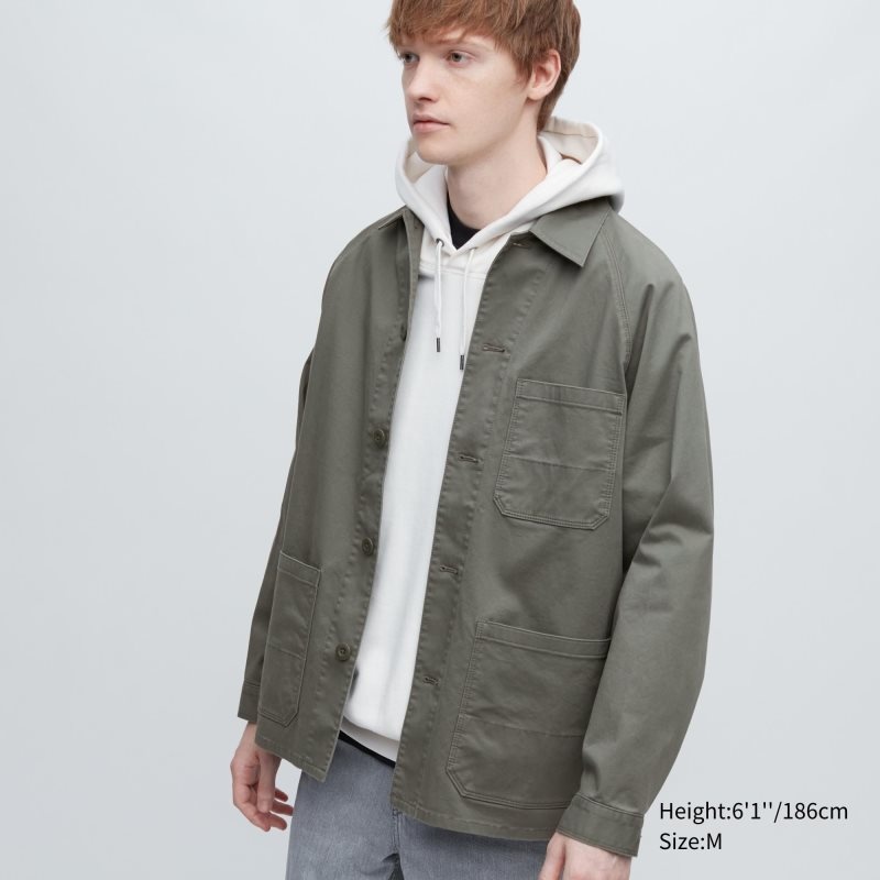 Chaquetas Uniqlo Utility Hombre Verde Oliva | 8541930