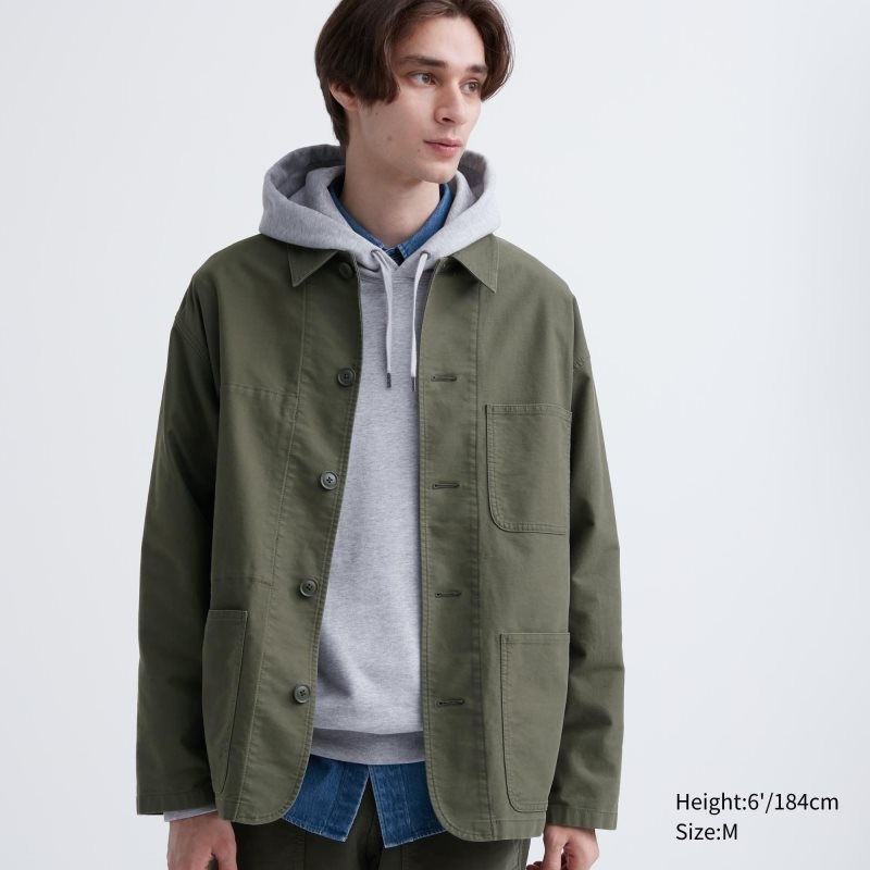 Chaquetas Uniqlo Utility Hombre Verde Oliva | 4986930