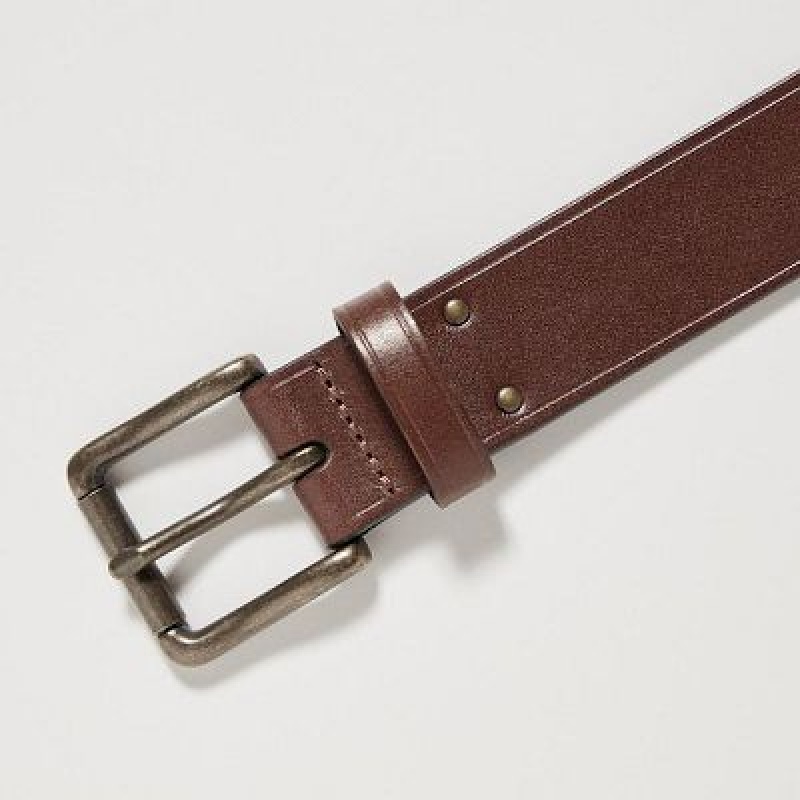 Cinturones Uniqlo Studded Mujer Marrones | 6679832