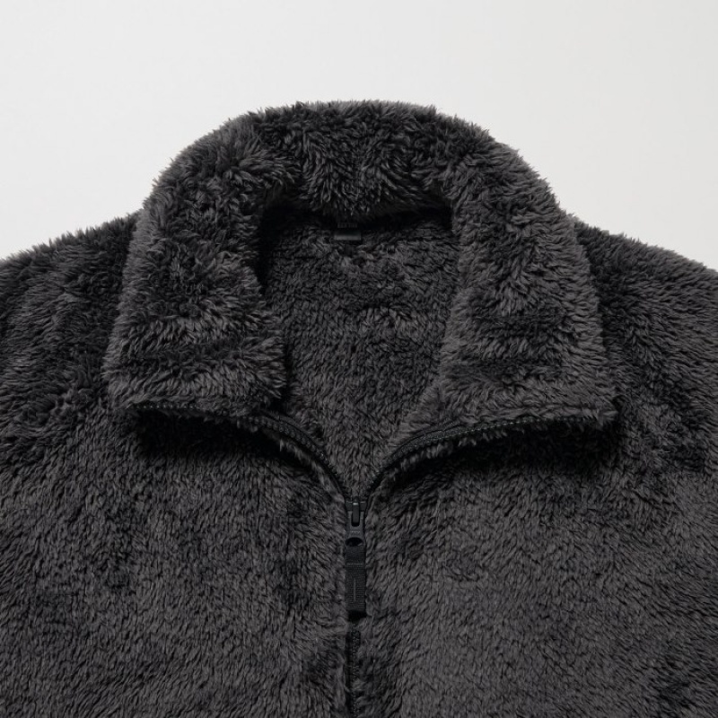 Fleece Uniqlo Fluffy Yarn Full-Zip Mujer Gris | 2239051