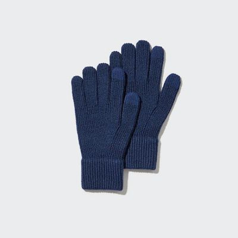 Guantes Uniqlo HEATTECH Knitted Mujer Azules | 4056795