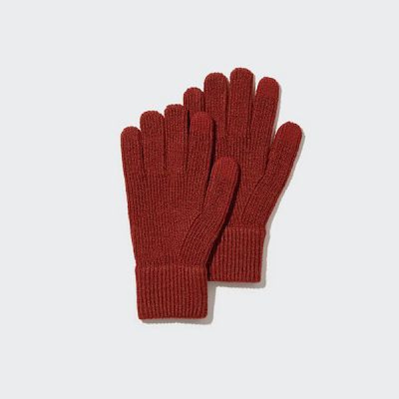 Guantes Uniqlo HEATTECH Knitted Mujer Rojas | 54224