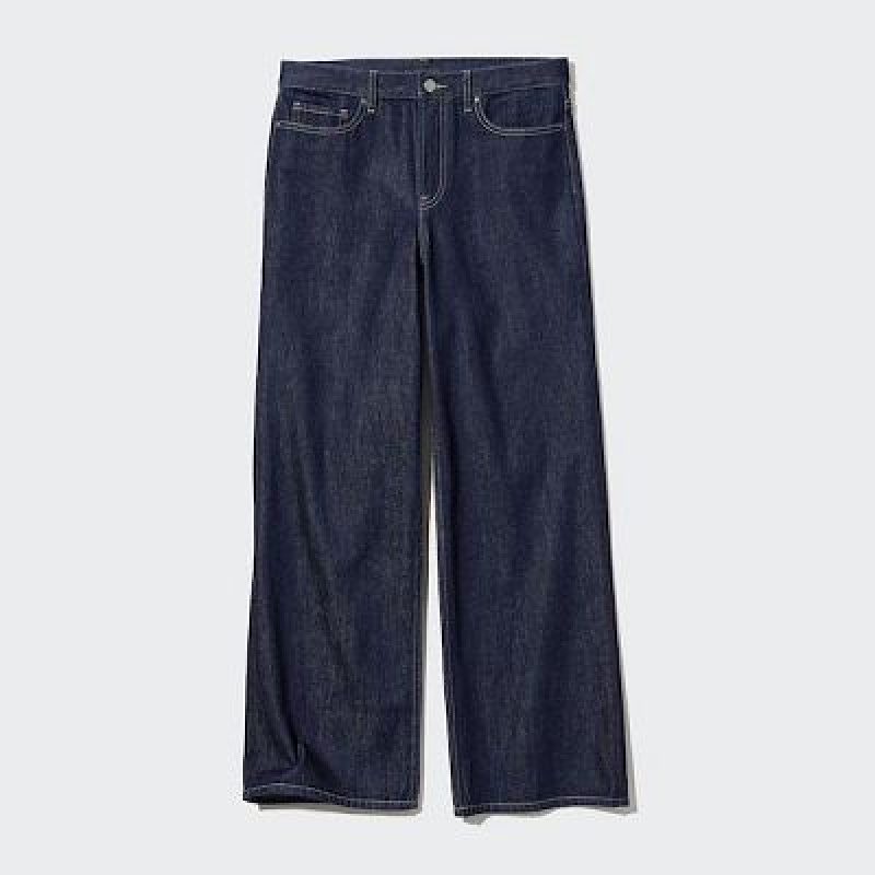 Jeans Uniqlo Baggy Mujer Azul Marino | 3437199